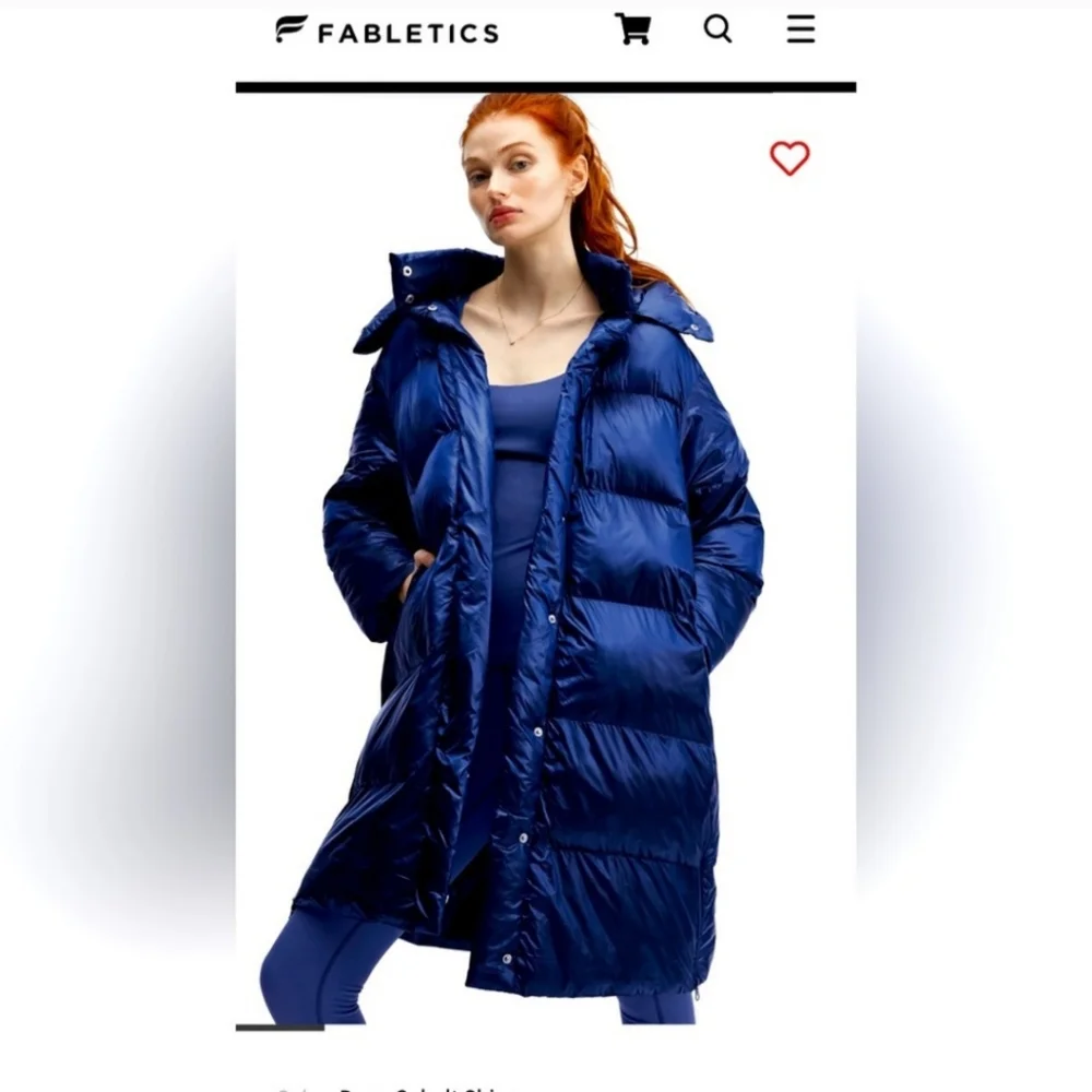 Fabletics Adeline Shine Oversize Long Puffer Coat XL - Picture 1 of 10